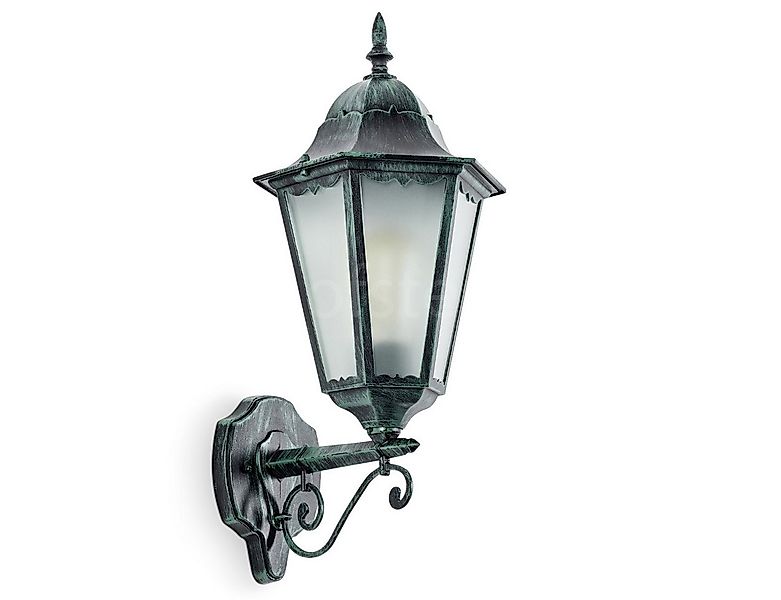 hofstein Außen-Wandleuchte Wandlampe aufwärts in antikem Look aus Metall/Gl günstig online kaufen