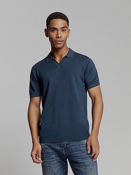 NO EXCESS T-Shirt Pullover Short Sleeve Polo V Solid günstig online kaufen