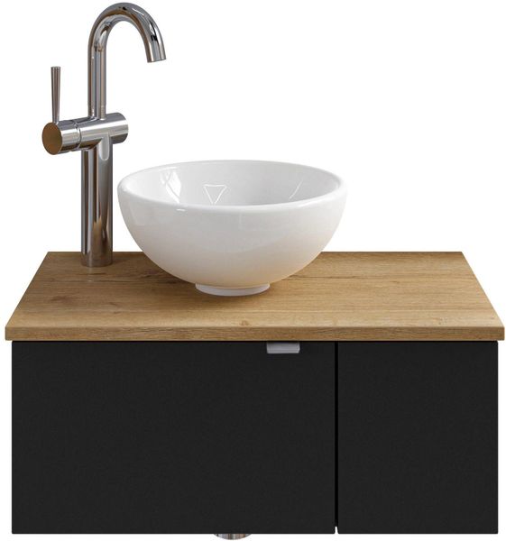 Saphir Waschtisch "Serie 6915 Waschschale mit Unterschrank für Gästebad, Gä günstig online kaufen