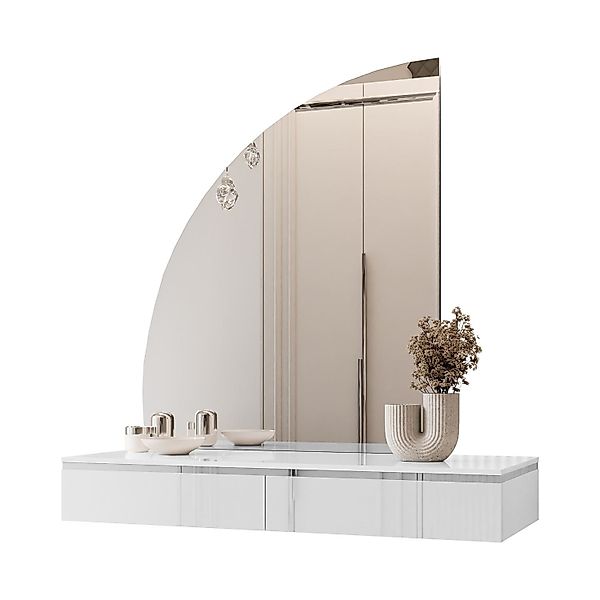 Lookway Schminktisch AURORA-Q SILVER Hängender Schminktisch günstig online kaufen