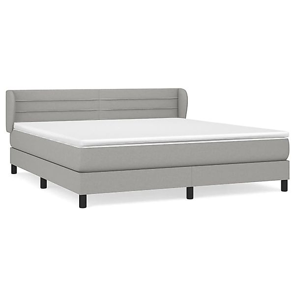vidaXL Boxspringbett mit Matratze Hellgrau 180x200 cm Stoff1399667 günstig online kaufen