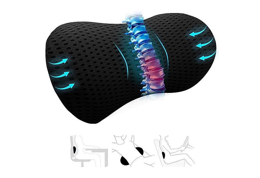 Mutig Rückenkissen Lendenkissen, ergonomisches Rückenkissen aus Memory Foam günstig online kaufen