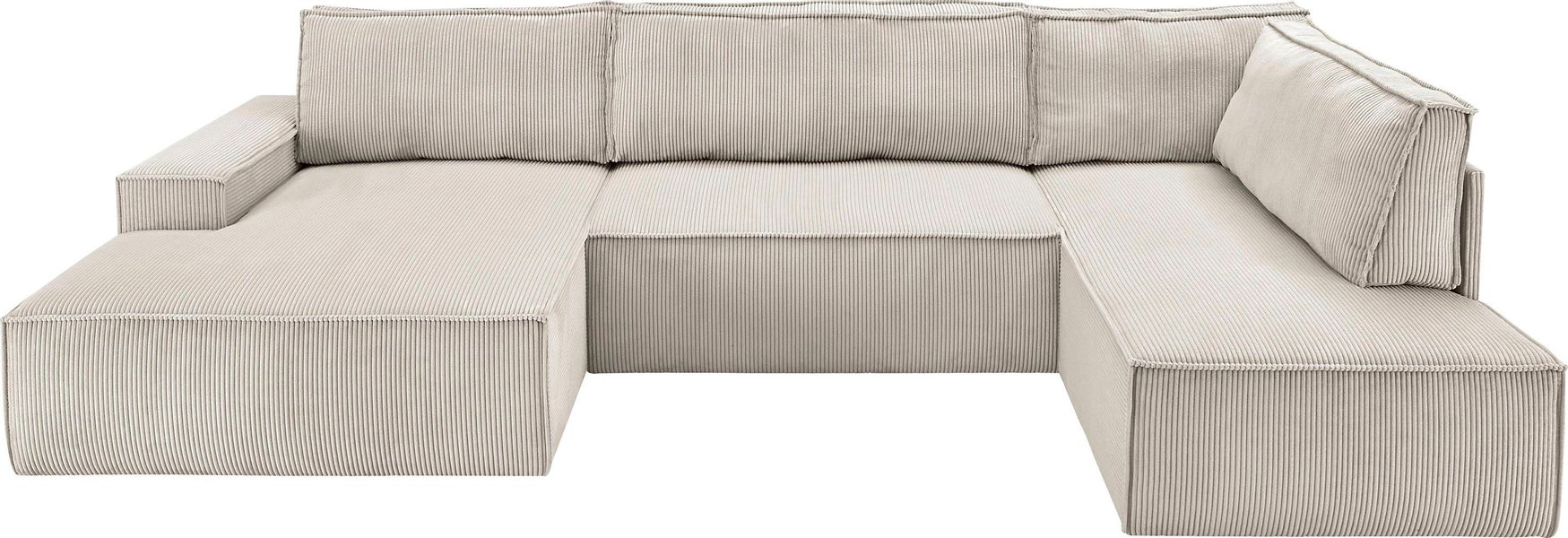 Home affaire Wohnlandschaft "SHERWOOD 329 cm, U-Form, Schlafsofa," Schlaffu günstig online kaufen