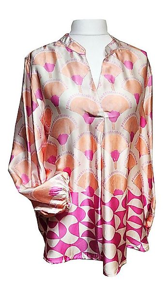 Tunika Saison Tunika 20er Apricot Rosa L 42 Bluse Art Deco Bluse langarm mo günstig online kaufen