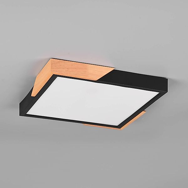 LED-Deckenlampe Meta, 31,5x31,5cm, 3.000K, schwarz günstig online kaufen