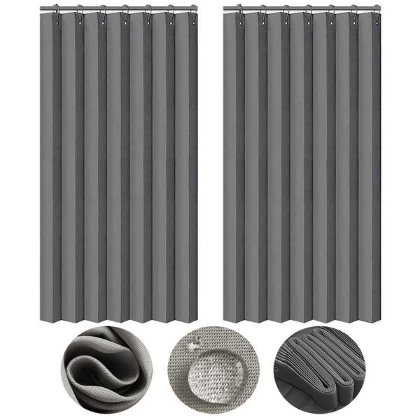 Rosnek Outdoorvorhang Außenvorhang Wasserdicht Ösen Haken, günstig online kaufen