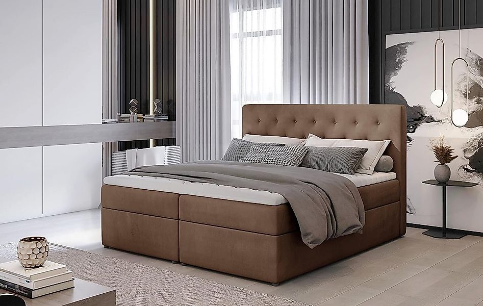 Best for Home Boxspringbett Loree mit Bettkasten Bonellfederkern inkl. 4 cm günstig online kaufen