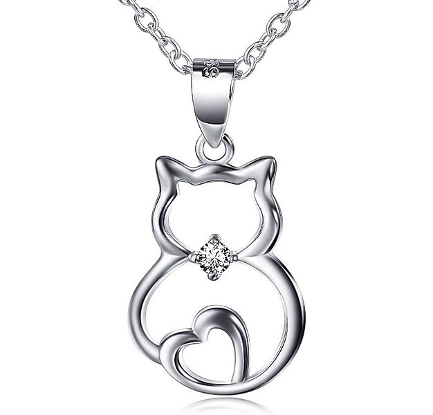 Schmuck-Elfe Kette mit Anhänger Katze mit Herz, 925 Silber günstig online kaufen