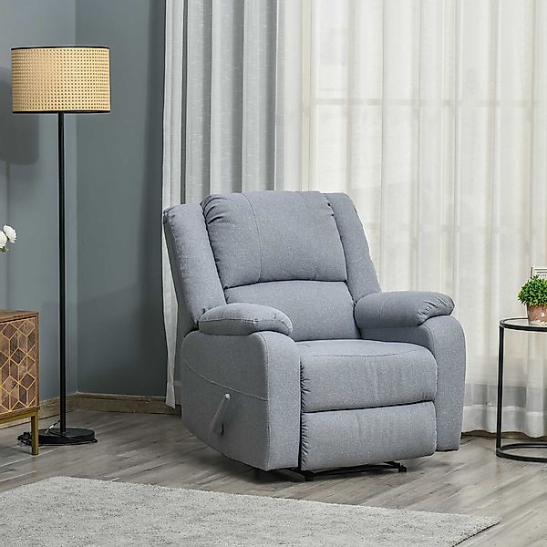 HOMCOM Relaxsessel mit Liegefunktion, mit Leinenoptik günstig online kaufen