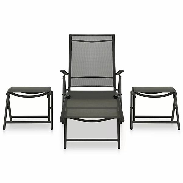 vidaXL Gartenlounge-Set 3-tlg. Garten-Lounge-Set Textilene und günstig online kaufen