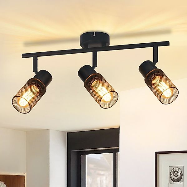 ZMH Deckenstrahler Deckenleuchte Vintage Schwarz Industrial günstig online kaufen