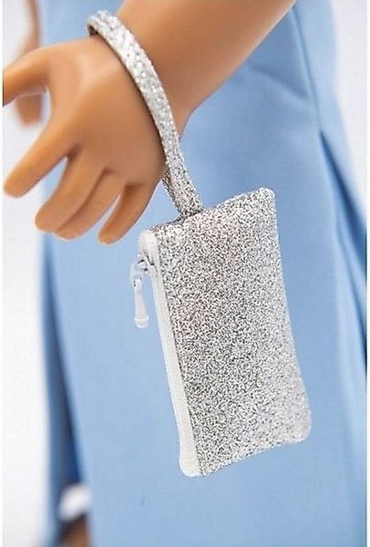 I´m a Girly Puppenkleidung Puppen Tasche Trendy Silber Glitzer Clutch für P günstig online kaufen