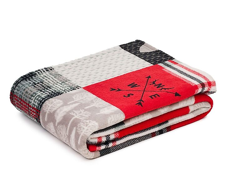Wohndecke Winterkuscheldeckedecke mit weihnachtlichen/ winterlichen Motiven günstig online kaufen