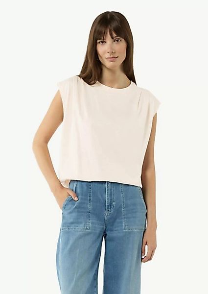 comma casual identity Shirttop T-Shirt mit überschnittenen Schultern Artwor günstig online kaufen