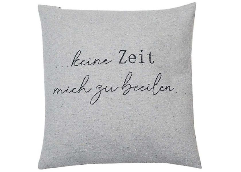 DAVID FUSSENEGGER Kissenhülle Silvretta 'keine Zeit...' günstig online kaufen