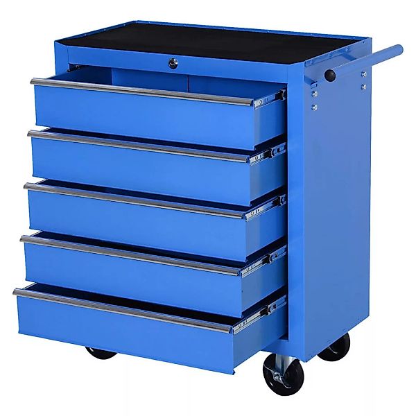 Werkstattwagen mit 5 Schubladen blau B/H/T: ca. 67,5x77x33 cm günstig online kaufen