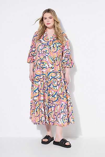 Studio Untold Maxikleid Maxikleid Bananen-Print Volants günstig online kaufen
