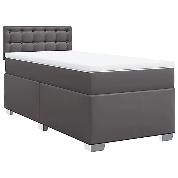 vidaXL Bett Boxspringbett mit Matratze Grau günstig online kaufen
