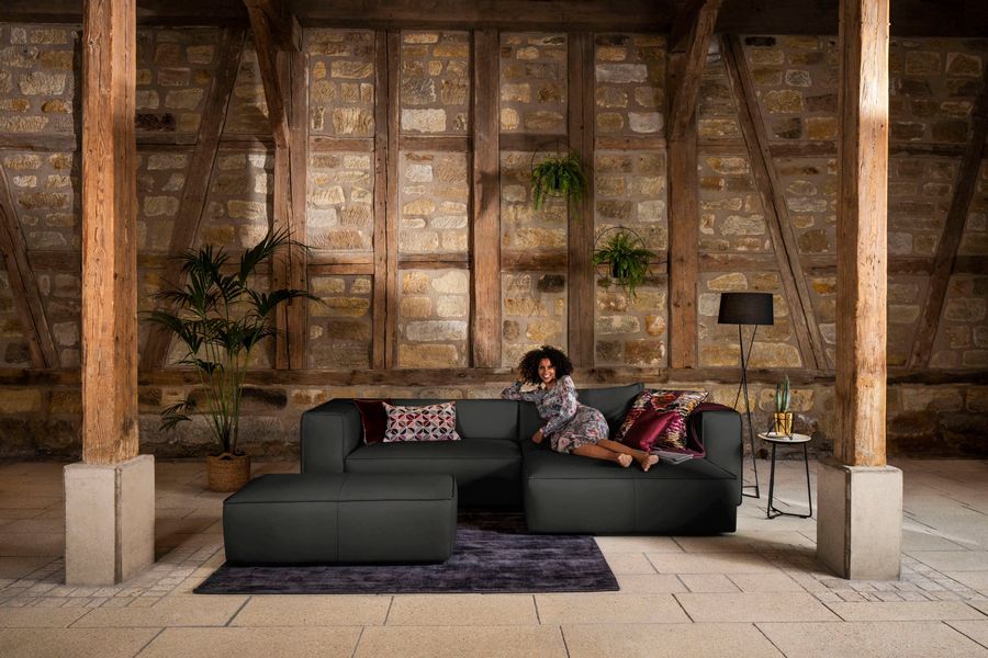 W.SCHILLIG Hocker around-the-block, mit eleganter Biese günstig online kaufen