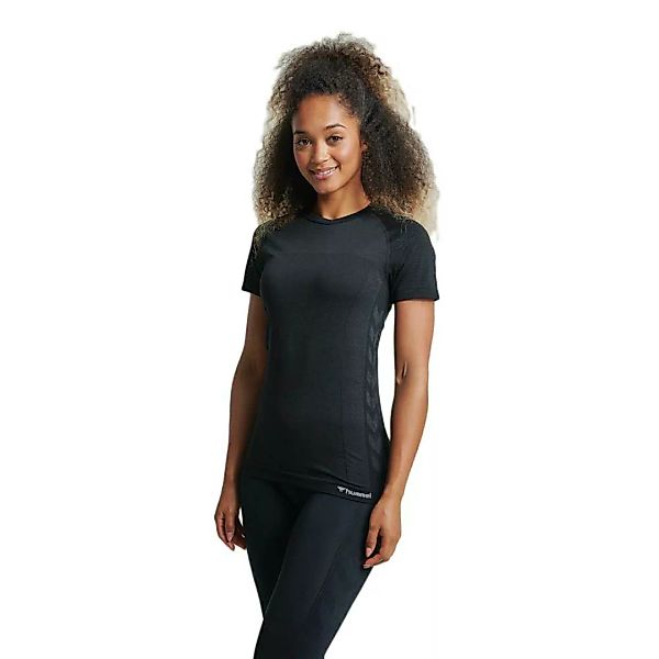 Hummel Cleaa Seamless Kurzärmeliges T-shirt S Black Melange günstig online kaufen