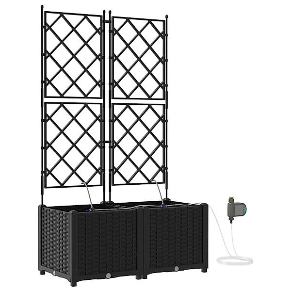 vidaXL Garten-Pflanzgefäß 2 Stk Schwarz Stahl 42002851 günstig online kaufen