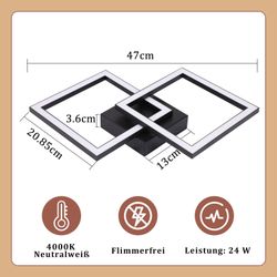 ZMH LED Deckenleuchte Whonzimmer Modern 2 günstig online kaufen