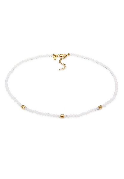 Elli Premium Kette mit Anhänger Mondstein Regenbogen Perlen 925 Sterling Si günstig online kaufen