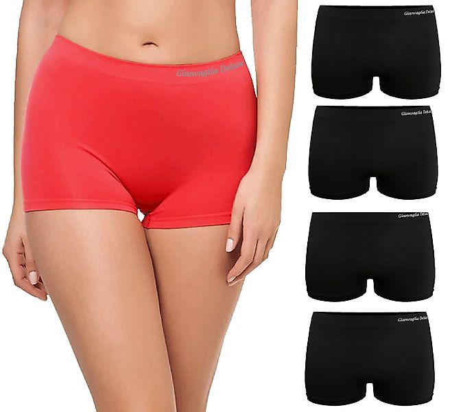Rungassi Boxershorts 4x Deluxe Damen Boxershort Slips Panty Hot Pants Hipst günstig online kaufen