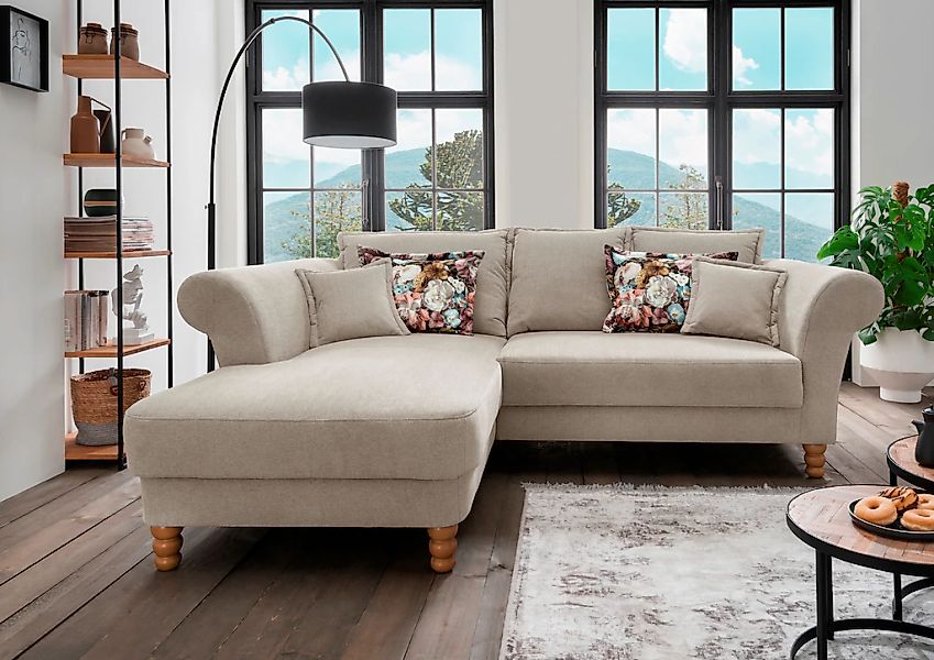 Home affaire "Tassilo Mega Polsterecke mit Kaltschaum im Sitz, bequem, L-Fo günstig online kaufen