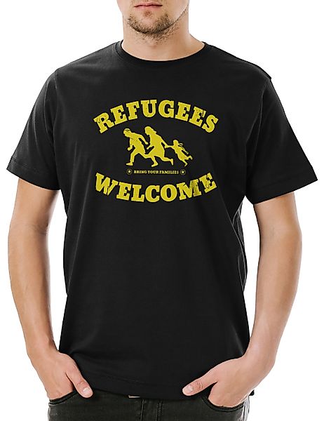 Urban Backwoods Print-Shirt Refugees Welcome Herren günstig online kaufen