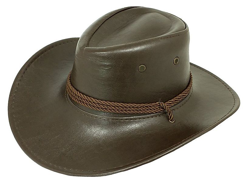 Das Kostümland Kostüm Cowboyhut John im Lederlook zum Western Kostüm - B günstig online kaufen