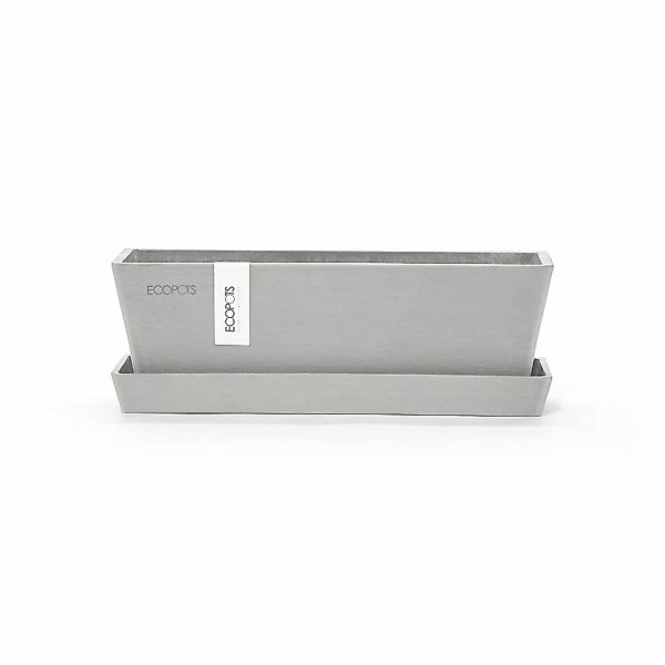 Ecopots Pflanztopf Bruges Mini Weißgrau 25 cm x 9 cm x 8,4 cm günstig online kaufen