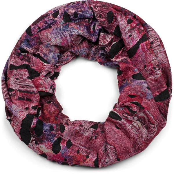 styleBREAKER Loop Loop Schal mit Farbklecksen günstig online kaufen