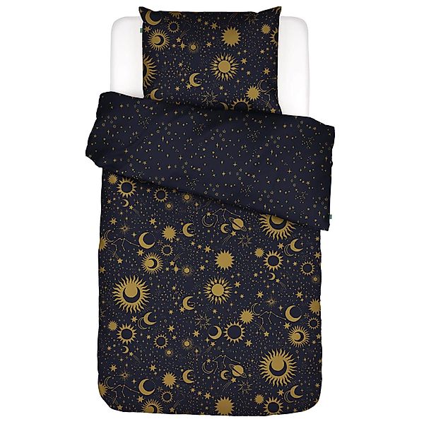 Essenza Bettwäsche Luna Nightblue, Baumwollmischung, 2 günstig online kaufen