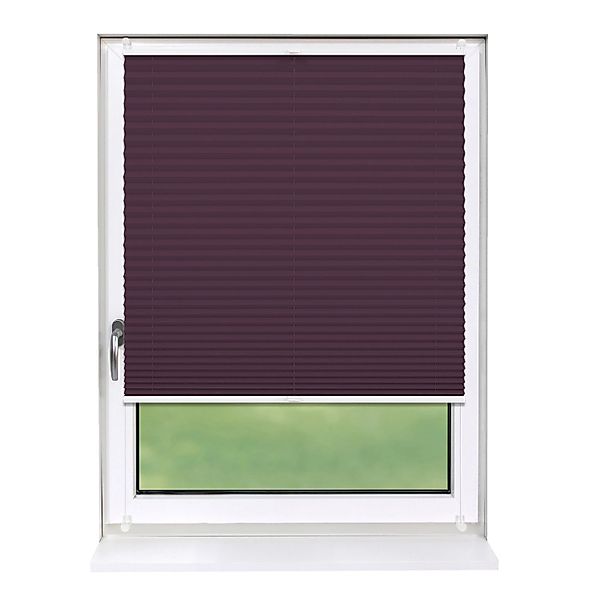Deco-Raum Plissee Basic ohne Bohren 100x210cm Violett Blickdicht Klemmfix günstig online kaufen