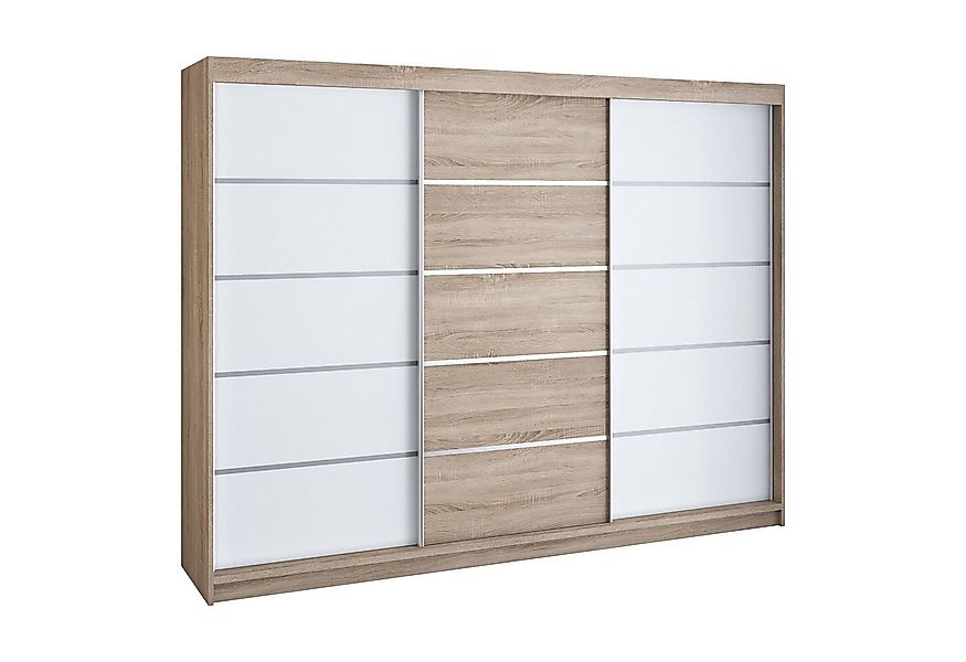 A&J MöbelLand GmbH Schiebetürenschrank STIM 200CM, 3-türig Schrank mit 4 Sc günstig online kaufen