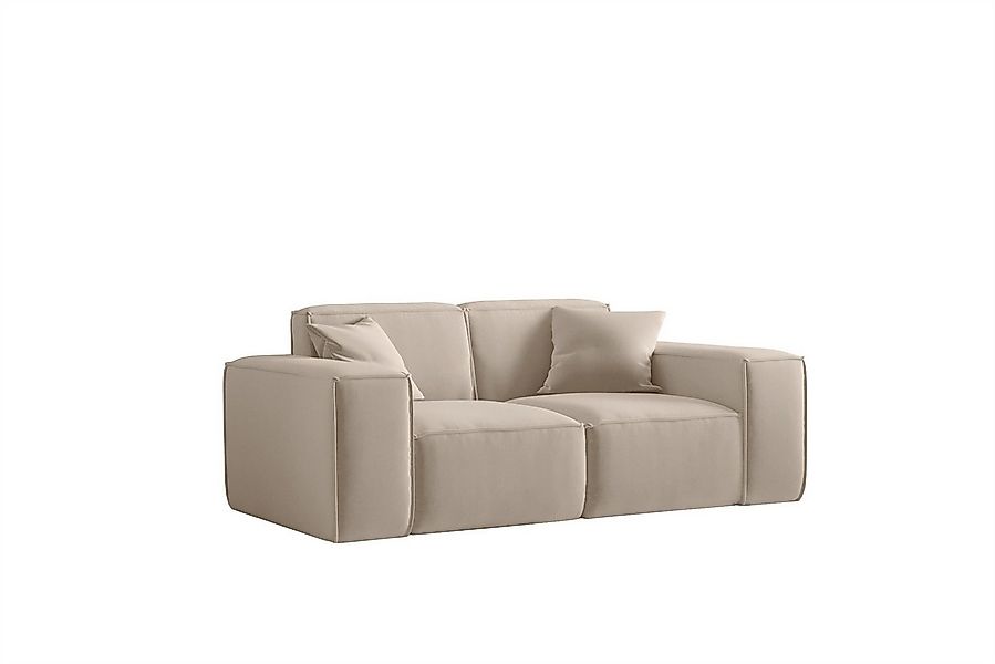 Fun Möbel Sofa Sofa Designersofa CELES PREMIUM 2-Sitzer in Stoff, inkl. 2 Z günstig online kaufen