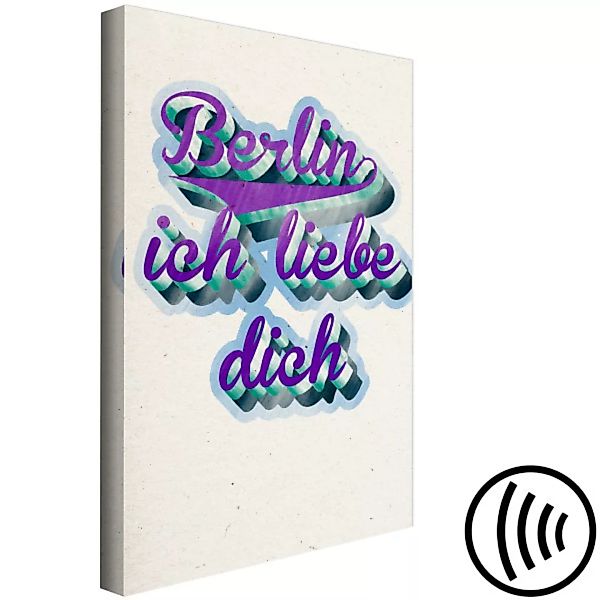 Wandbild Berliner Liebe - typografische bunte Schriftzüge auf deutsch XXL günstig online kaufen