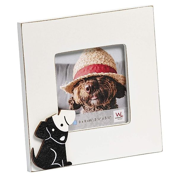 Walther Bilderrahmen Portraitrahmen Hund 9x9cm Weiß günstig online kaufen