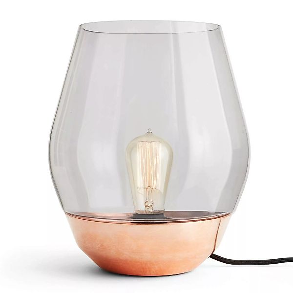 New Works Bowl Tischlampe Rohkupfer/Rauchglas günstig online kaufen