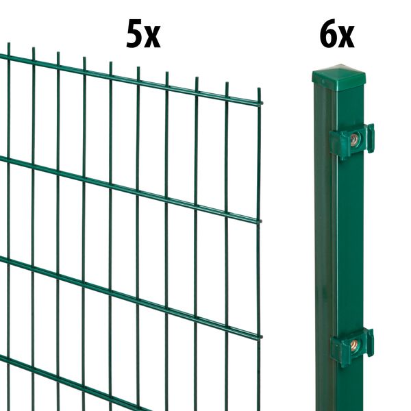 GARDEN 'N' MORE Doppelstabmattenzaun Standard, (11-St), günstig online kaufen