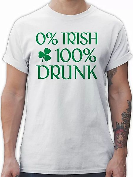 Shirtracer T-Shirt 0% Irish 100% Drunk St Patricks Day St. Patricks Day günstig online kaufen