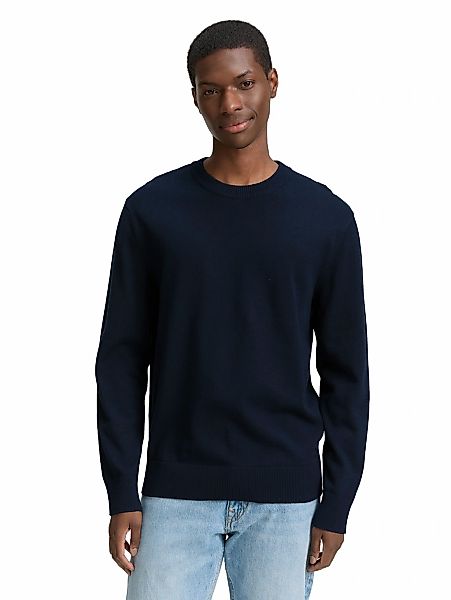 TOM TAILOR Denim Strickpullover in melierter Optik günstig online kaufen