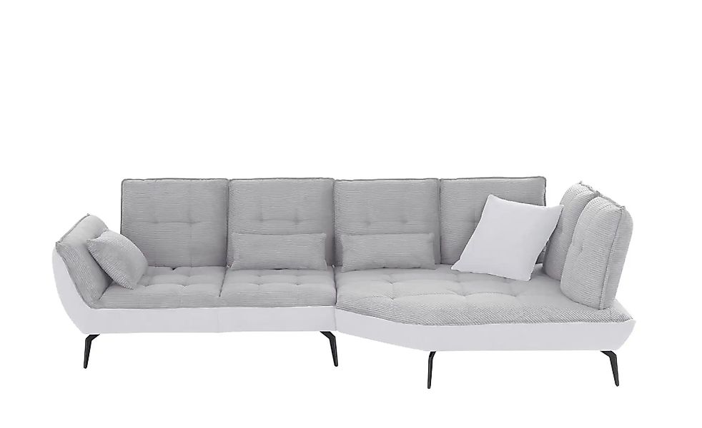 vito Ecksofa mit Sitztiefenverstellung Ticona ¦ grau ¦ Maße (cm): B: 320 H: günstig online kaufen