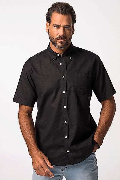 JP1880 Kurzarmhemd Hemd Halbarm Leinenmix Buttondown-Kragen günstig online kaufen