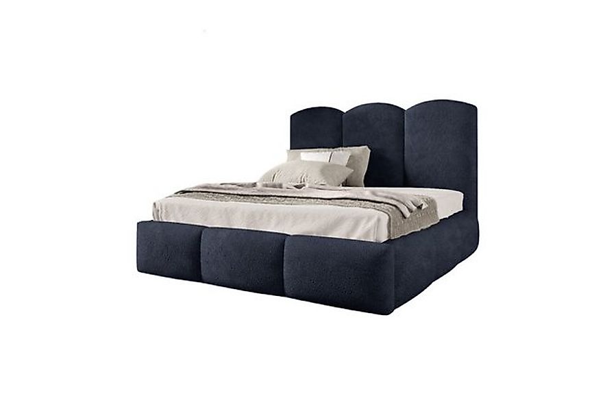 Beautysofa Polsterbett ohne Matratze BERO mit Bettkasten aus Bouclé-Stoff, günstig online kaufen