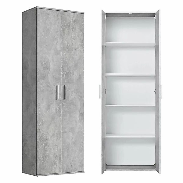 mokebo Schrank in Grau Der Lange Mehrzweckschrank Allzweckschrank oder Aufb günstig online kaufen