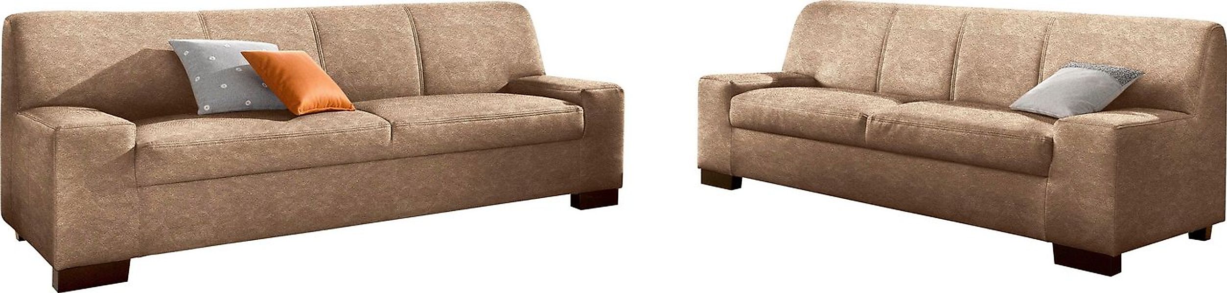 DOMO collection Polstergarnitur Norma kubisch und zeitlos, (Set, 2-tlg), be günstig online kaufen