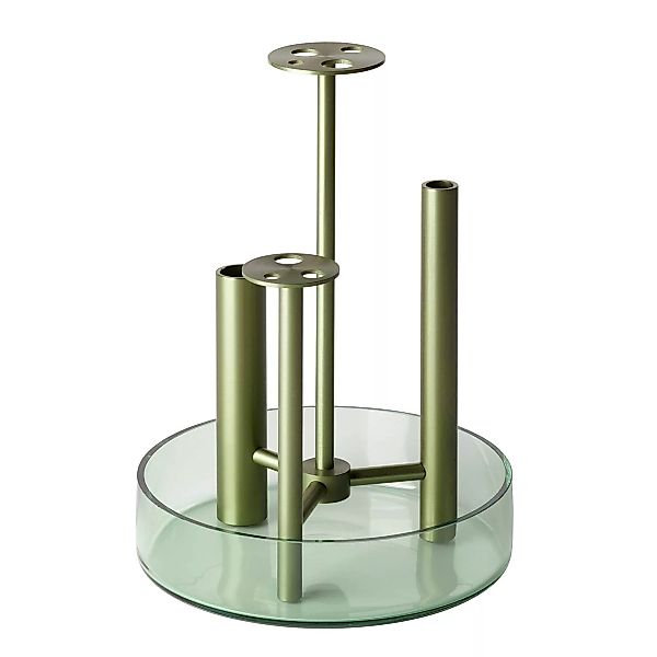 Fritz Hansen - Ikeru Vase hoch - waldgrün/pulverbeschichtet/H 23,6cm / Ø 16 günstig online kaufen