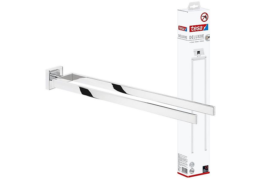 tesa Doppelhandtuchhalter DELUXXE Handtuchhalter ohne Bohren - 5,0 cm : 7,2 günstig online kaufen